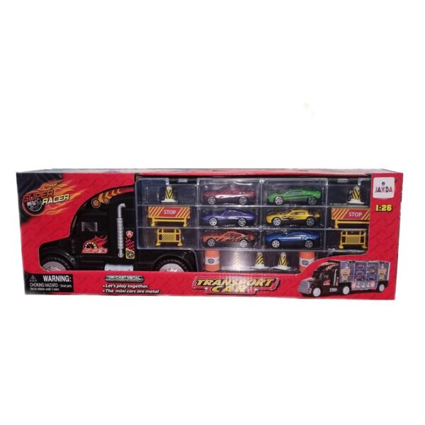 VALUE TRUCK CASE WITH 6 CARS AND ACCESSORIES