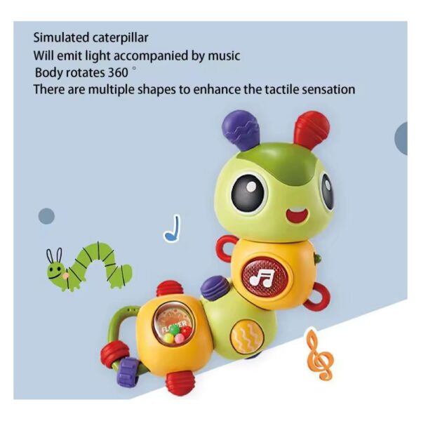Sound & Light Rotating Caterpillar Toy, Interactive Educational Toy - Image 5