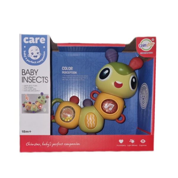 SOUND AND LIGHT ROTATING CATERPILLAR TOY