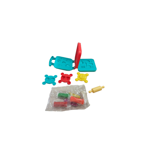 Burger Machine Clay DIY Set  6-Color Clay with Moulds & Press Shaper for Kids - Image 3