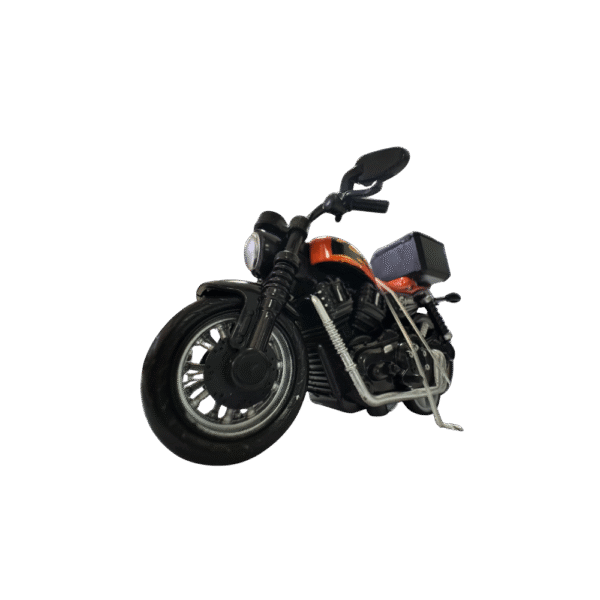 Orange Motorcycle Toy for Kids  Rugged ABS Plastic, Pull & Run, Ages 3+ - Image 3