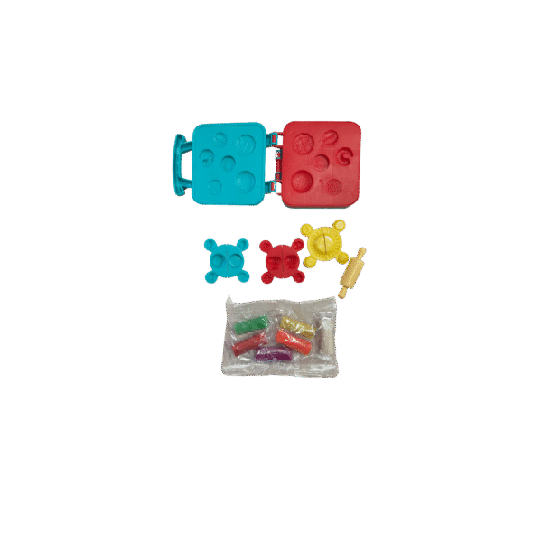 Burger Machine Clay DIY Set  6-Color Clay with Moulds & Press Shaper for Kids - Image 2
