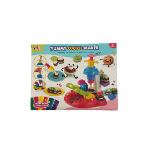 Yummy Cookie Maker Playset for Kids 3+ | 10 Dough Colours, Presser & Accessories