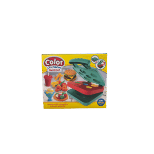 Burger Machine Clay DIY Set  6-Color Clay with Moulds & Press Shaper for Kids